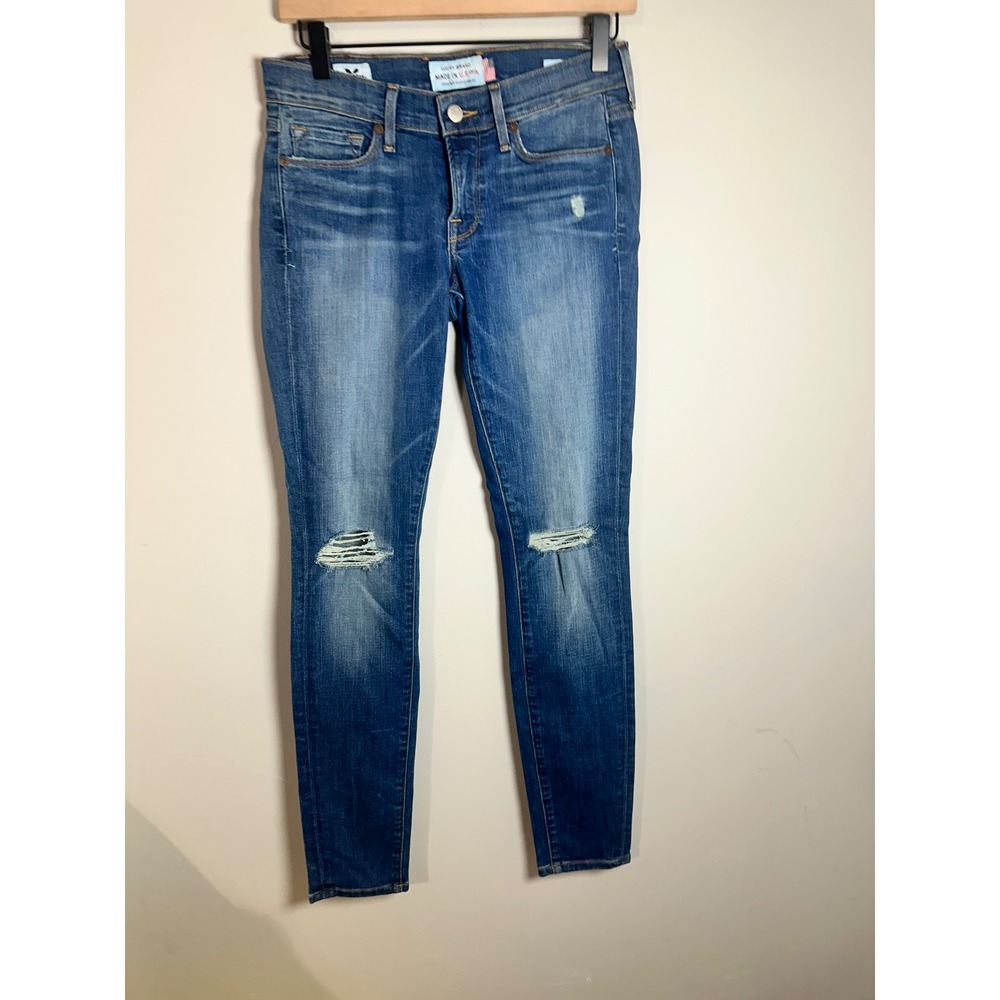 Lucky Brand Charlie Skinny Ankle Jeans 2/26 White Oak Cone Denim USA Made Blue